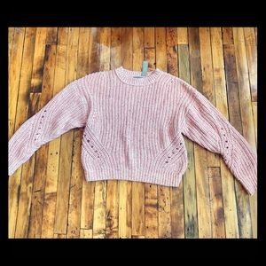 J. Crew boxy knit pink sweater